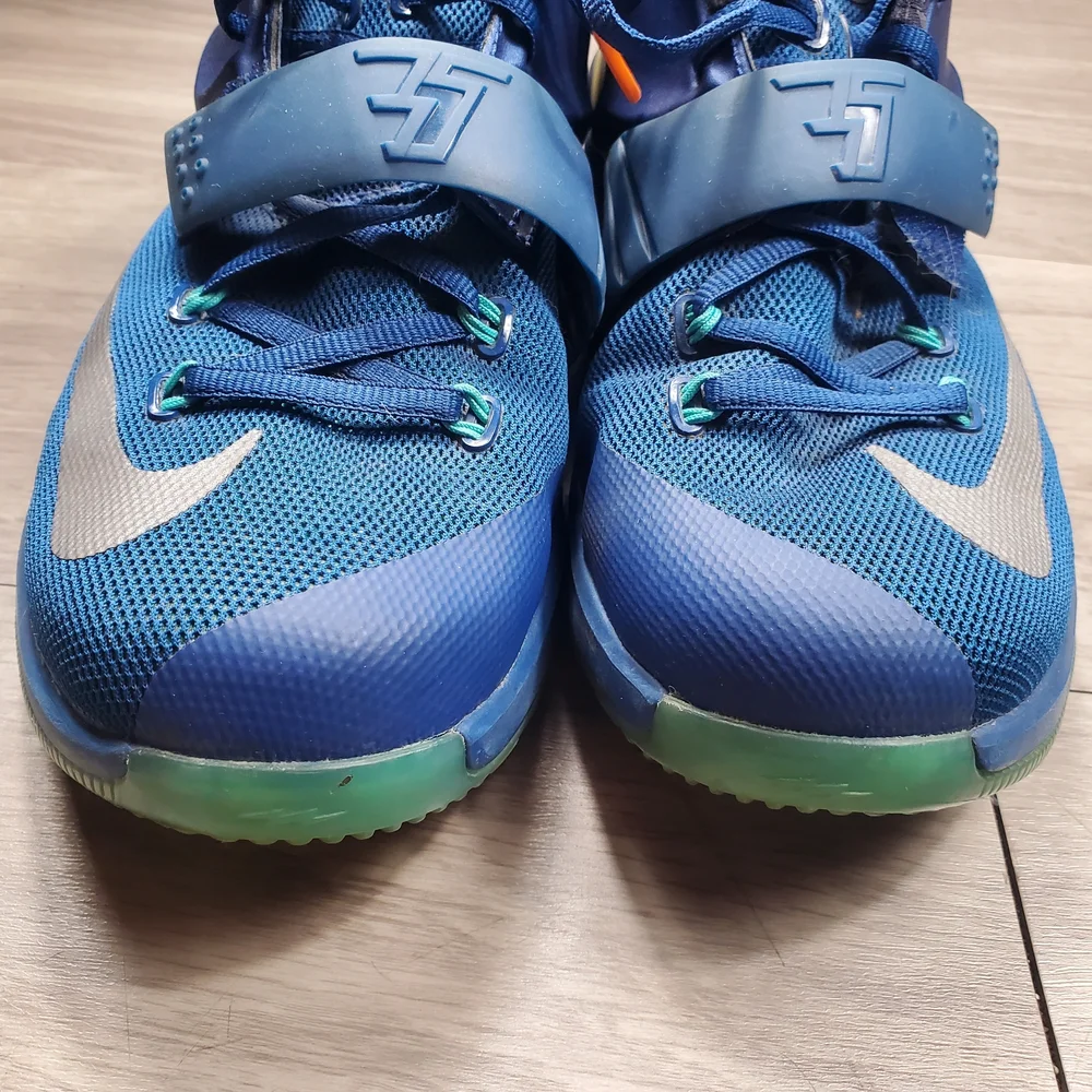 Nike KD 7 GS Elevate 669942-400 7Y Blue Silver Kevin Durant Basketball Shoes